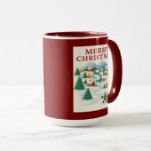 Cozy Merry Christmas Winter Village Mug マグカップ (正面右)