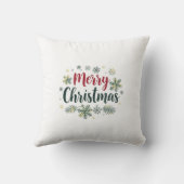 Cozy Merry Christmas Winter Wonderland Design クッション (裏面)