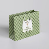 Cozy Minimal Christmas Gift Bag Scandinavian Style ラージペーパーバッグ