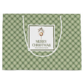 Cozy Minimal Christmas Gift Bag Scandinavian Style ラージペーパーバッグ (正面)