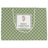 Cozy Minimal Christmas Gift Bag Scandinavian Style ラージペーパーバッグ (裏面)