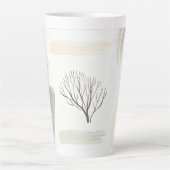 Cozy  Minimal Winter Aesthetic Pattern   カフェラテマグ (正面)