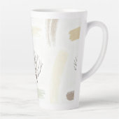 Cozy  Minimal Winter Aesthetic Pattern   カフェラテマグ (右)