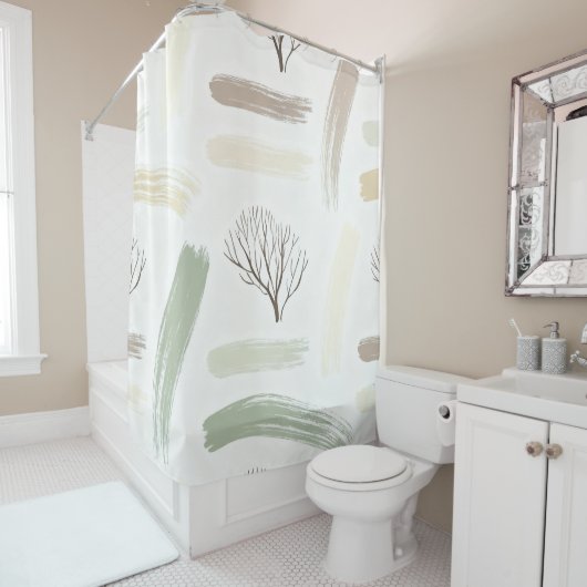 Cozy  Minimal Winter Aesthetic Pattern   シャワーカーテン (インサイチュ)