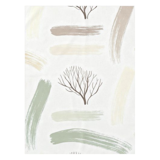 Cozy Minimal Winter Aesthetic Pattern テーブルクロス (正面)