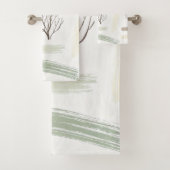 Cozy Minimal Winter Aesthetic Pattern バスタオルセット (インサイチュ)