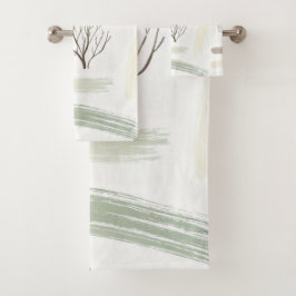 Cozy  Minimal Winter Aesthetic Pattern   バスタオルセット