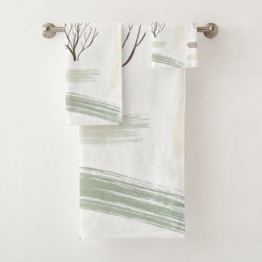 Cozy  Minimal Winter Aesthetic Pattern   バスタオルセット (インサイチュ)