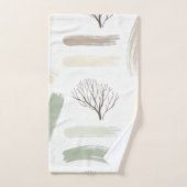 Cozy Minimal Winter Aesthetic Pattern バスタオルセット (ハンドタオル)