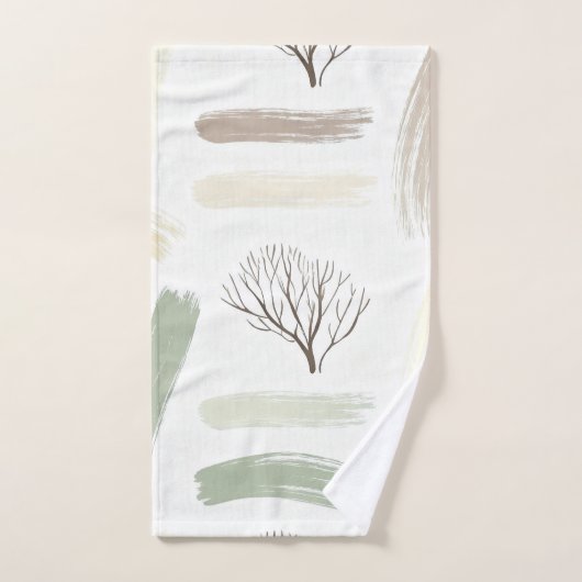 Cozy  Minimal Winter Aesthetic Pattern   バスタオルセット (ハンドタオル)