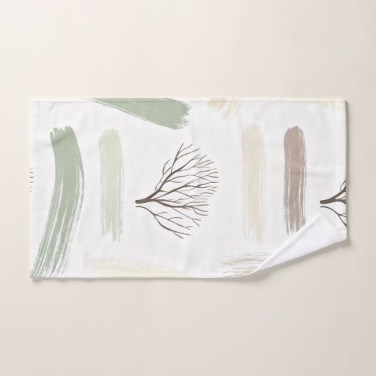 Cozy  Minimal Winter Aesthetic Pattern   バスタオルセット (ハンドタオル)