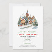 Cozy minimalist Christmas scene holiday invitation 招待状 (正面)