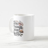 Cozy Minimalist Quote Mug  コーヒーマグカップ (正面左)