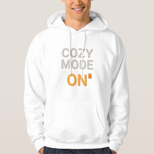 Cozy Mode ON Hoodie | Comfort Hygge Loungewear パーカ (正面)