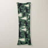 Cozy Moose and Pines Forest Green ボディピロー (正面縦)