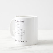 "Cozy Morning" Coffee Crossword Puzzle コーヒーマグカップ (正面左)