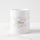 Cozy Mother’s Day & Birthday Gift, Floral Mum ジャンボコーヒーマグカップ (正面)