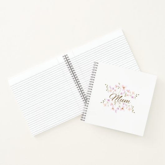 Cozy Mother’s Day & Birthday Gift, Floral Mum ノートブック (内部)