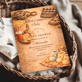 Cozy Movie Night Baby Shower 招待状