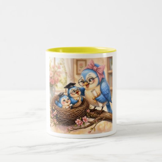 Cozy Nest Graduation Gift Mug ツートーンマグカップ (中央)
