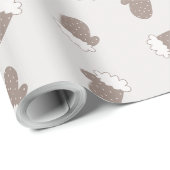Cozy Neutral Mittens Minimalist Christmas Paper ラッピングペーパー (ロールコーナー)
