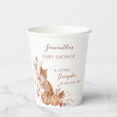 Cozy Neutral Woodland Fox Pumpkin Party 紙コップ (裏面)