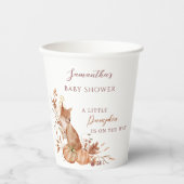 Cozy Neutral Woodland Fox Pumpkin Party 紙コップ (正面)