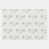 Cozy New England Christmas Home ラッピングペーパーシート (正面2)