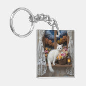 Cozy Nighttime Window Scene キーホルダー (正面左)