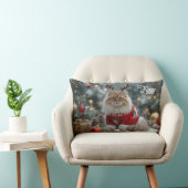 Cozy Norwegian Forest Cat Christmas Personalized   ランバークッション (椅子)