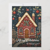 Cozy old fashioned Christmas house card download シーズンカード (正面)
