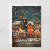 Cozy old fashioned Christmas scene seasonal card シーズンカード (正面)