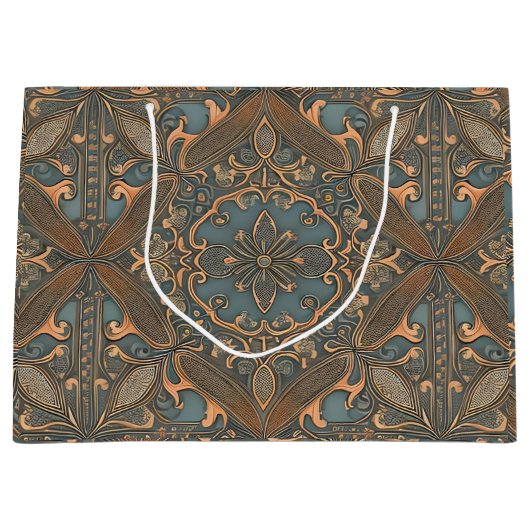 Cozy old pattern ラージペーパーバッグ (正面)