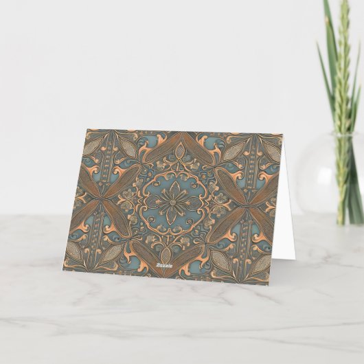 Cozy old pattern 箔グリーティングカード (裏面)