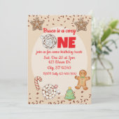 Cozy One, hot chocolate winter 1st birthday 招待状 (スタンド正面)