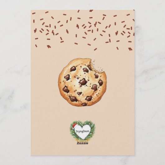 Cozy One, hot chocolate winter 1st birthday 招待状 (裏面)