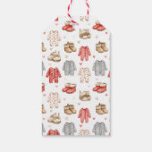 Cozy Pajamas Boho Babyshower Pattern ギフトタグ (裏面)