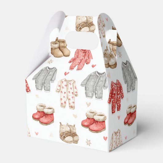 Cozy Pajamas Boho Babyshower Pattern フェイバーボックス (裏面サイド)