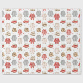 Cozy Pajamas Boho Babyshower Pattern ラッピングペーパー (フラット)