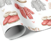 Cozy Pajamas Boho Babyshower Pattern ラッピングペーパー (ロールコーナー)