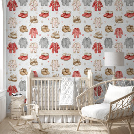 Cozy Pajamas Boho Babyshower Pattern 壁紙