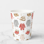 Cozy Pajamas Boho Babyshower Pattern 紙コップ (裏面)