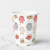 Cozy Pajamas Boho Babyshower Pattern 紙コップ (右)