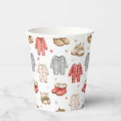 Cozy Pajamas Boho Babyshower Pattern 紙コップ (正面)
