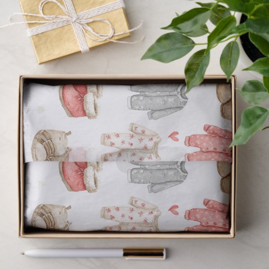 Cozy Pajamas Boho Babyshower Pattern 薄葉紙 (ギフト)