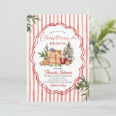 Cozy Pancakes & Holiday Pine Christmas Brunch 招待状 (スタンド正面)