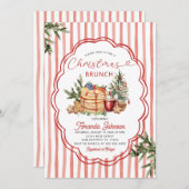 Cozy Pancakes & Holiday Pine Christmas Brunch 招待状 (正面/裏面)