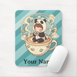  Cozy Panda Brew Office Mouse Pad マウスパッド
