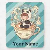  Cozy Panda Brew Office Mouse Pad マウスパッド (正面)