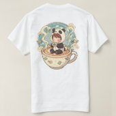 Cozy Panda Coffee Men's Graphic Tee Tシャツ (デザイン裏面)